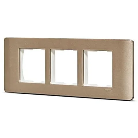 Schneider Electric Zencelo 6 M Grid & 6 Module Cover Frame - Silver Bronze (Pack of 5 Pcs), IN8406C(SZ)