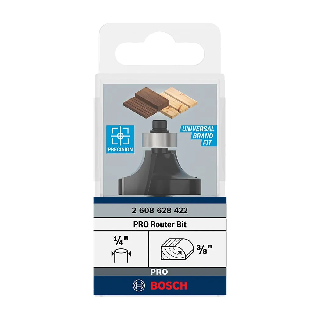 Bosch 1-1/4 inch Pro Router Bit (Rounding Over Bit), 2 608 628 422