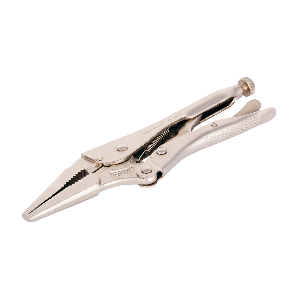 Taparia 8 inch / 215 mm Long Nose Jaw Grip Locking Pliers, 1644-9