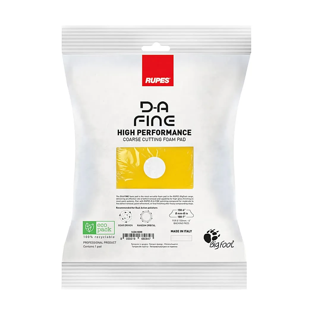 Rupes 80 / 100 mm Dia. D-A FINE Polishing Foam Pad, 9.DA100M