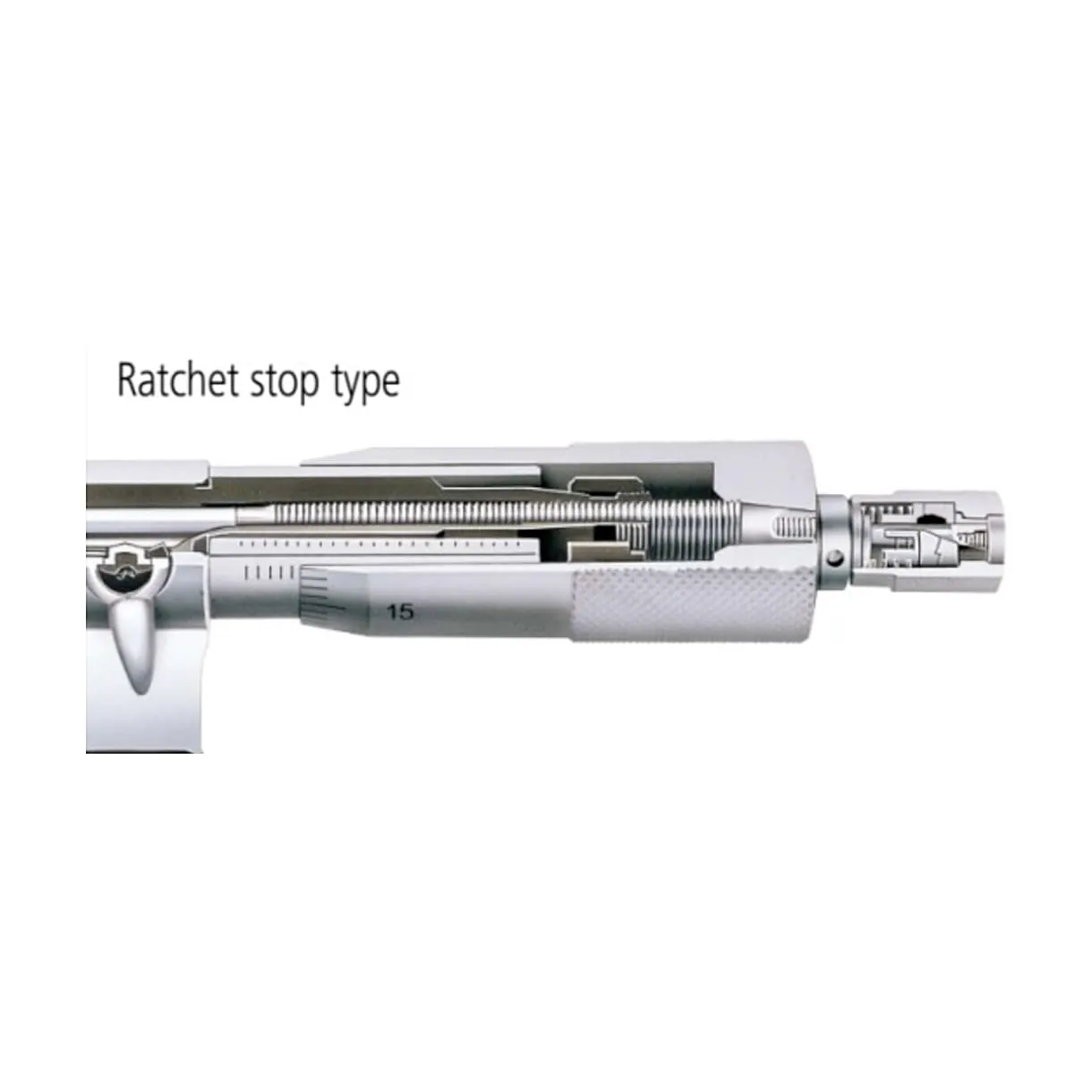 Mitutoyo 0 - 25 mm Outside Micrometer with Ratchet Stop, 102-311