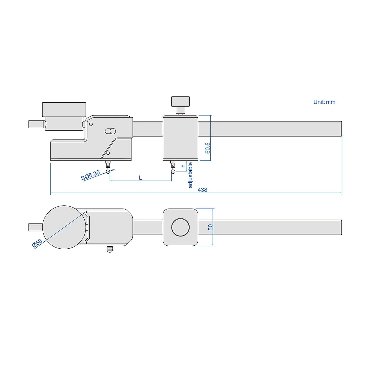 Insize 35 - 320 mm / 1.4 - 12.6 inch Digital External Measuring Gauge (Large Range), 2935-320