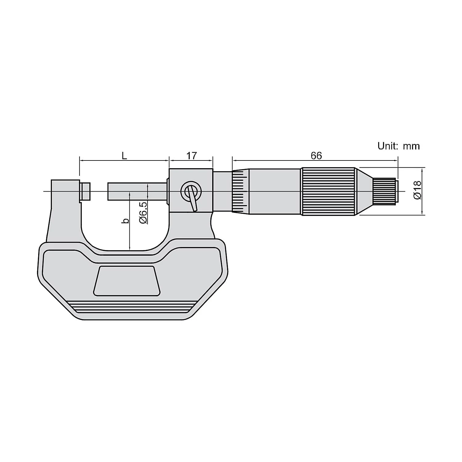 Insize 75 - 100 mm Non-Magnetic Micrometer, 3231-100A