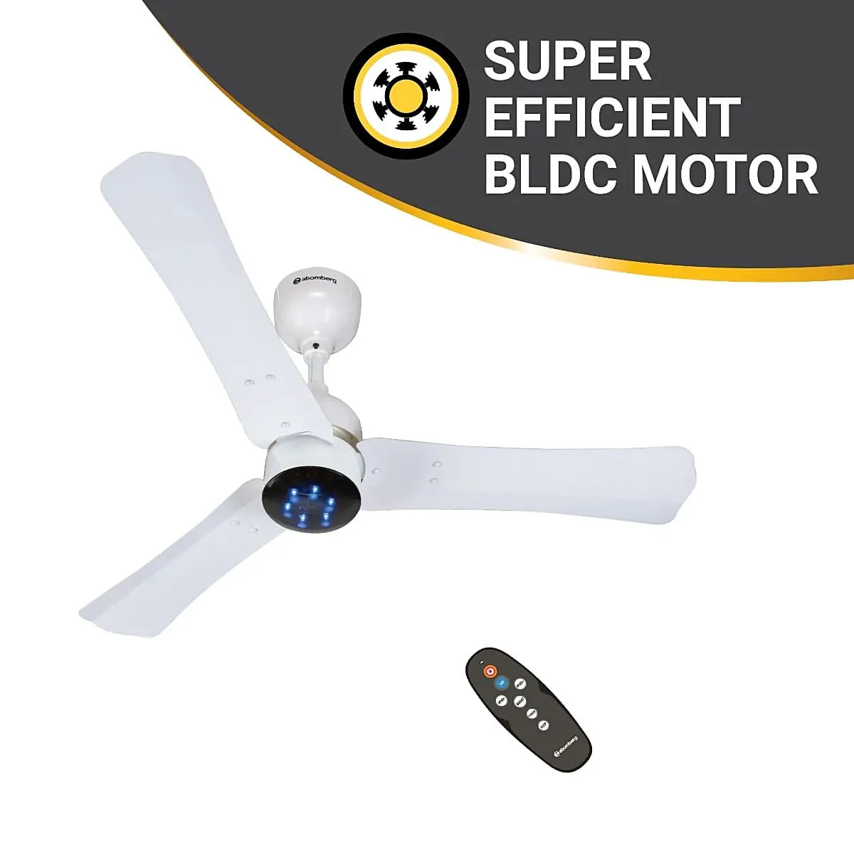 Atomberg Renesa+ 900 mm Energy Efficient Dust Resistant Ceiling Fan With BLDC Motor & Remote (Pearl White)