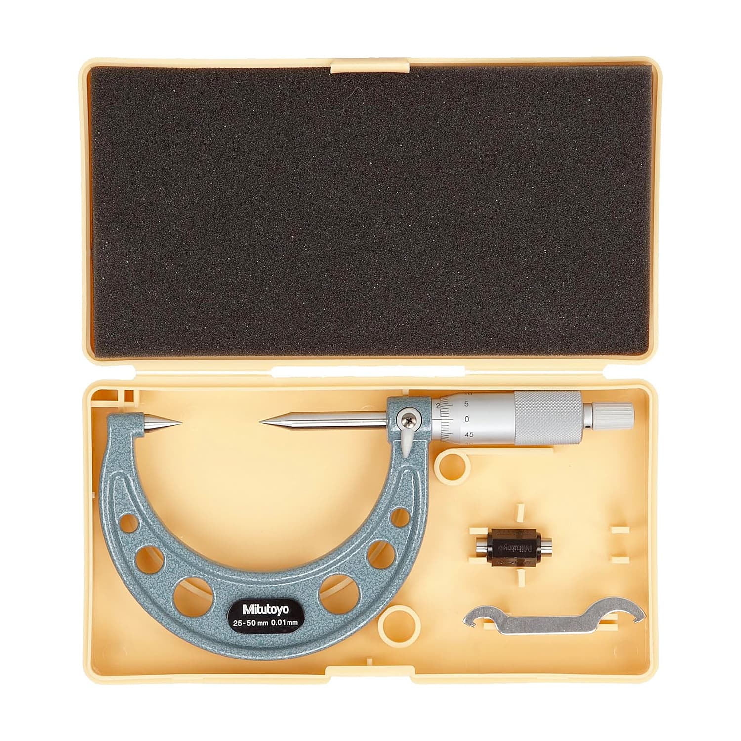 Mitutoyo 25 - 50 mm / 30 Degree Point Micrometer with Carbide Tip, 112-214