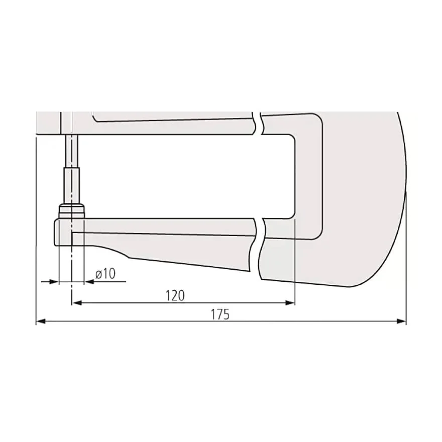 Mitutoyo 12 mm / 0.47 inch Absolute Deep-Throat Digital Thickness Gauge, 547-520S