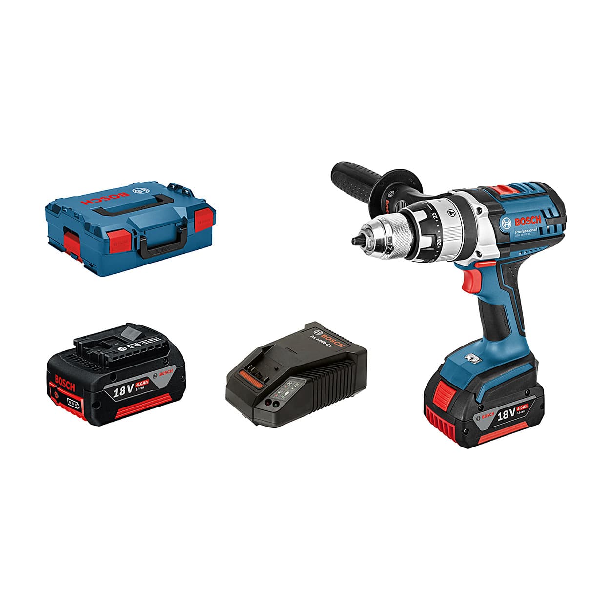 Bosch 18 V Professional Cordless Combi Drill Driver, GSB 18 VE-2-LI