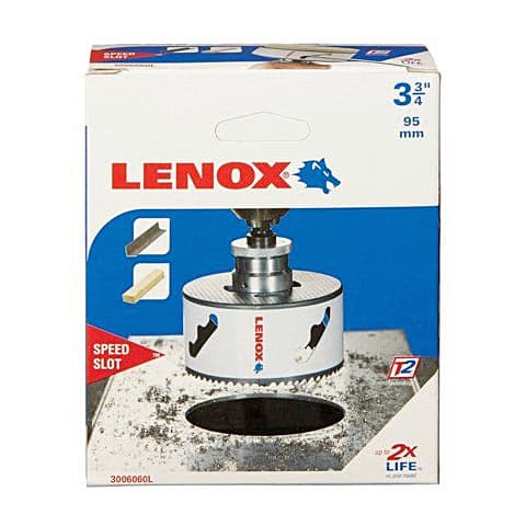 Lenox 95 mm / 3-3/4 inch Bi-Metal Speed Slot Hole Saw With T3 Technology, 3006060L