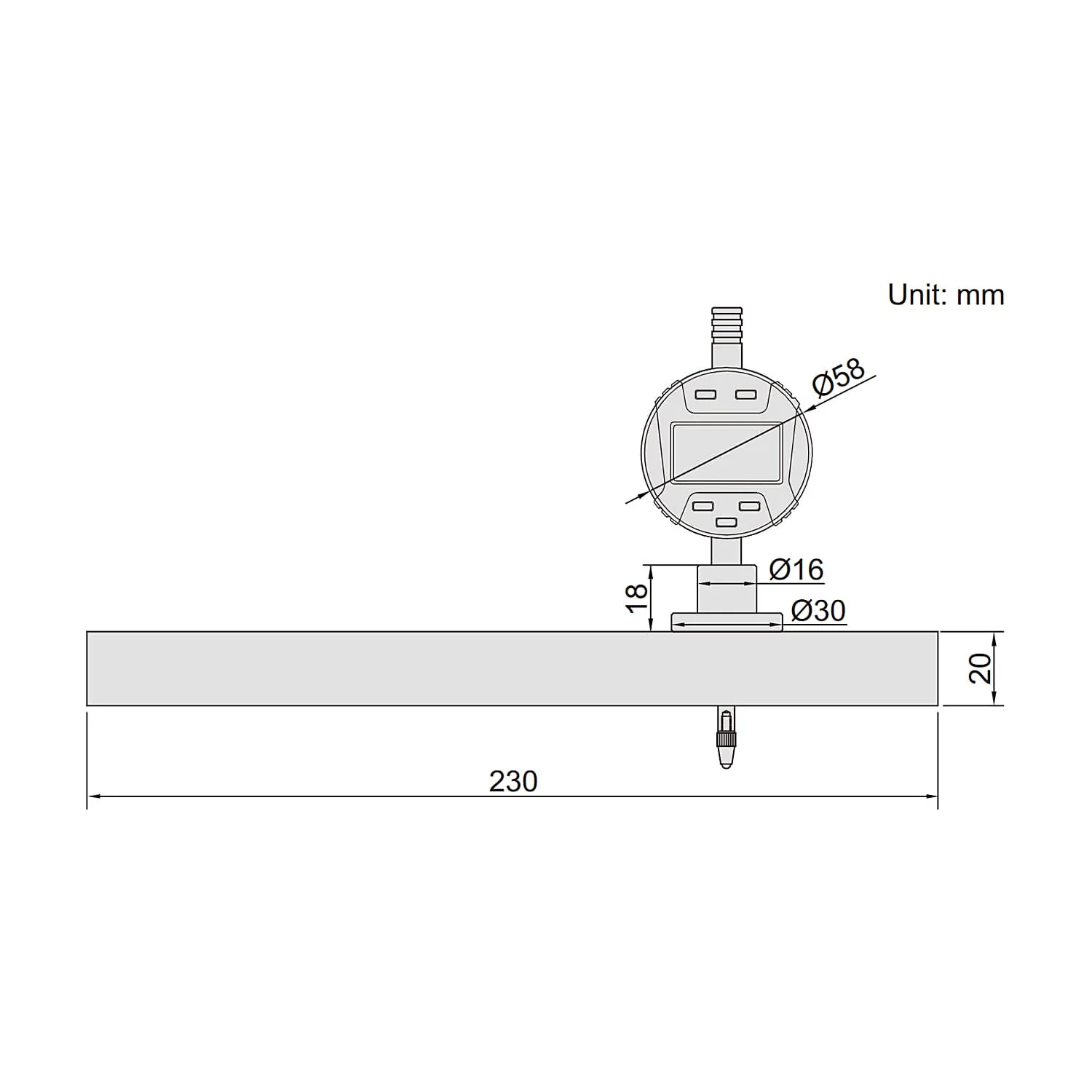 Insize 200 mm Straightness & Flatness Gauge, 2144-200