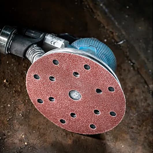 Hogert 125 mm / 60 Grit 8 Holes Velcro Abrasive Disc (Pack of 5 Pcs), HT8D121