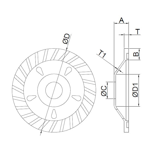 Taparia 80 mm Continuous Cut Cup Wheel Blade, CWC3