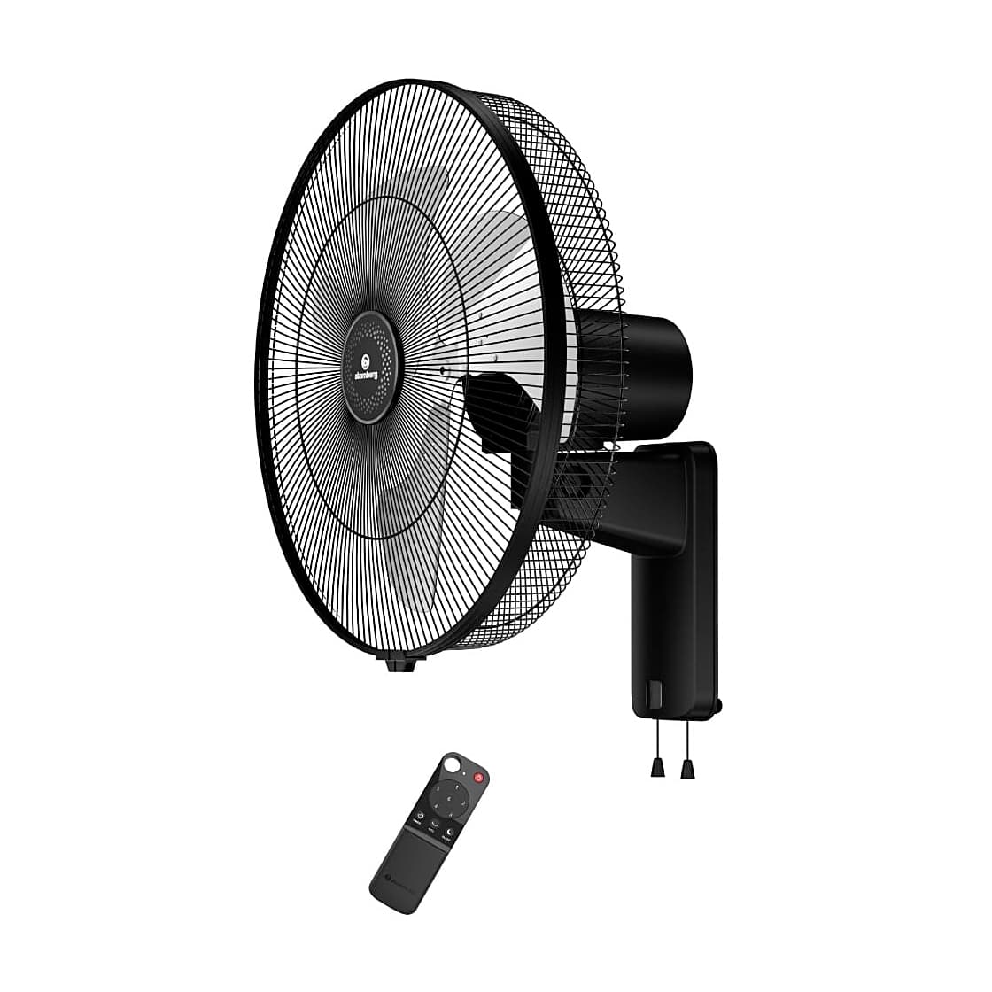 Atomberg Metallion 18 450 mm Remote Operated Metal Wall Fan with BLDC Motor (Midnight Black)