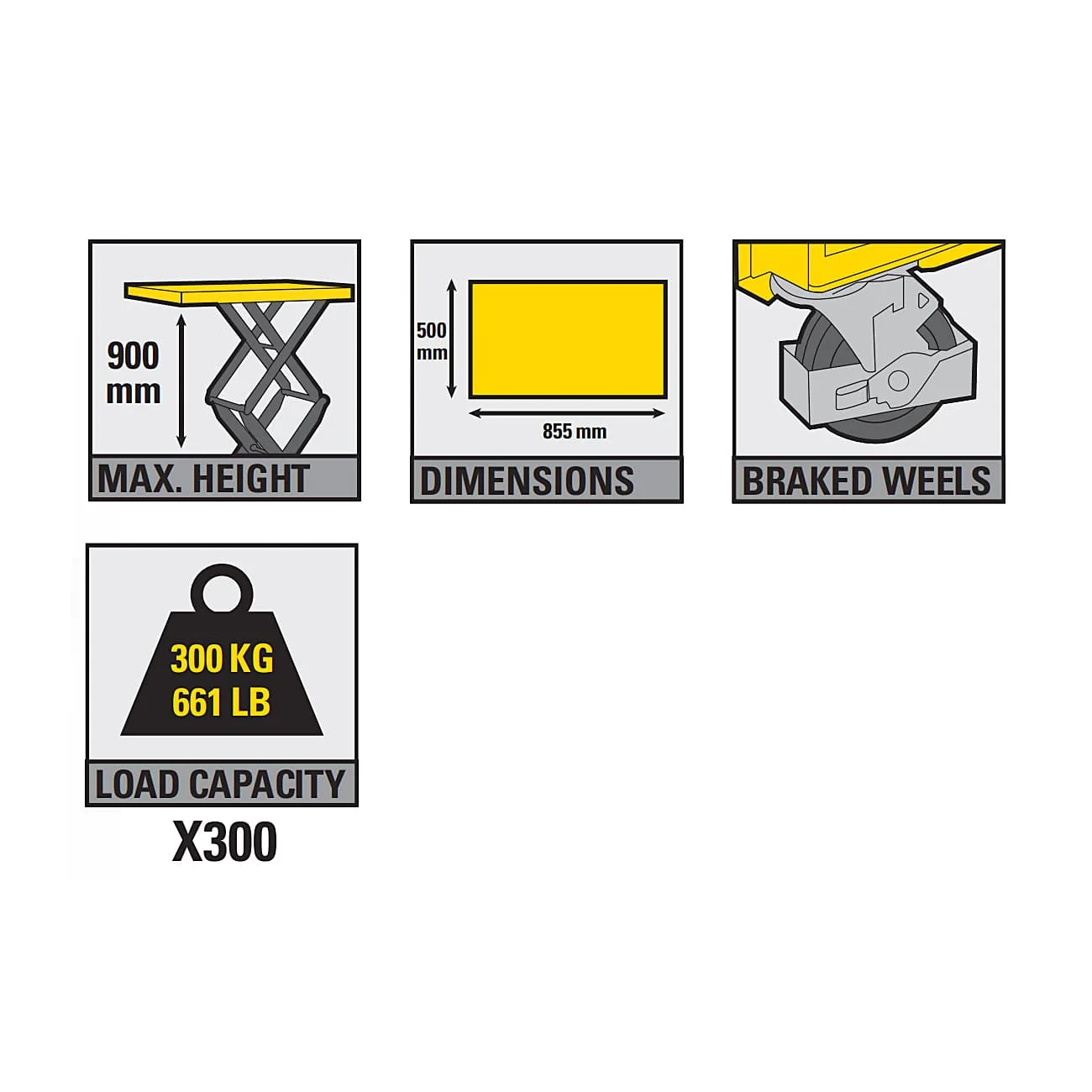 Stanley 300 Kg Load Capacity Hydraulic Table Lifter, SXWTI-CTABL-X300