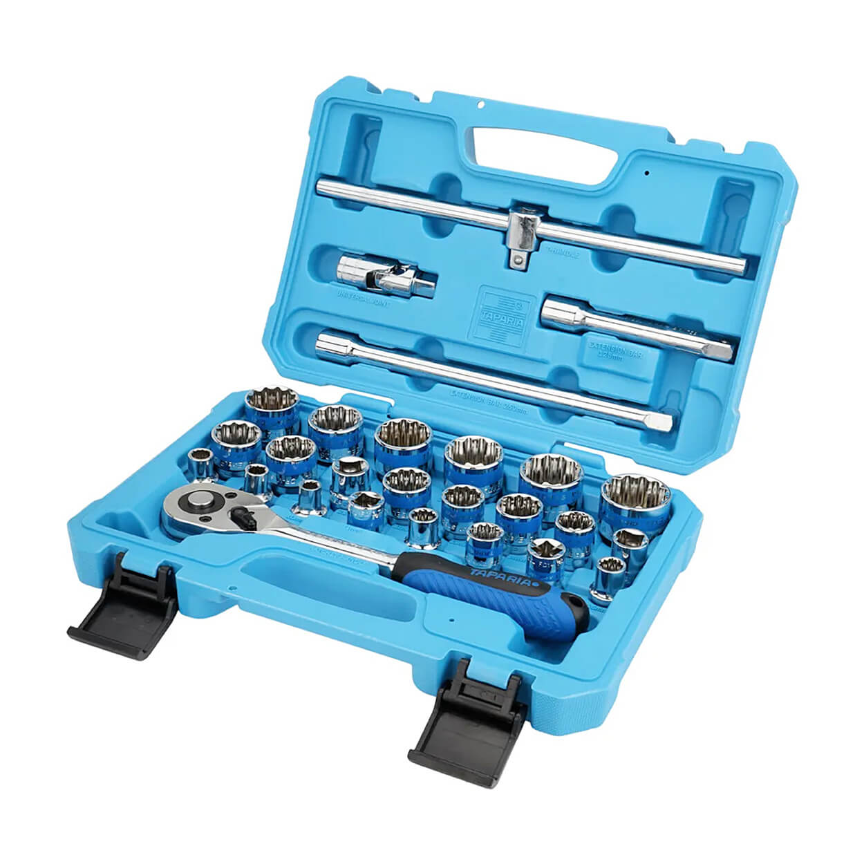 Taparia 27 Pcs 1/2 Inch Sq. Drive BiHexagonal Socket Set (12PT), BMS 14MXL