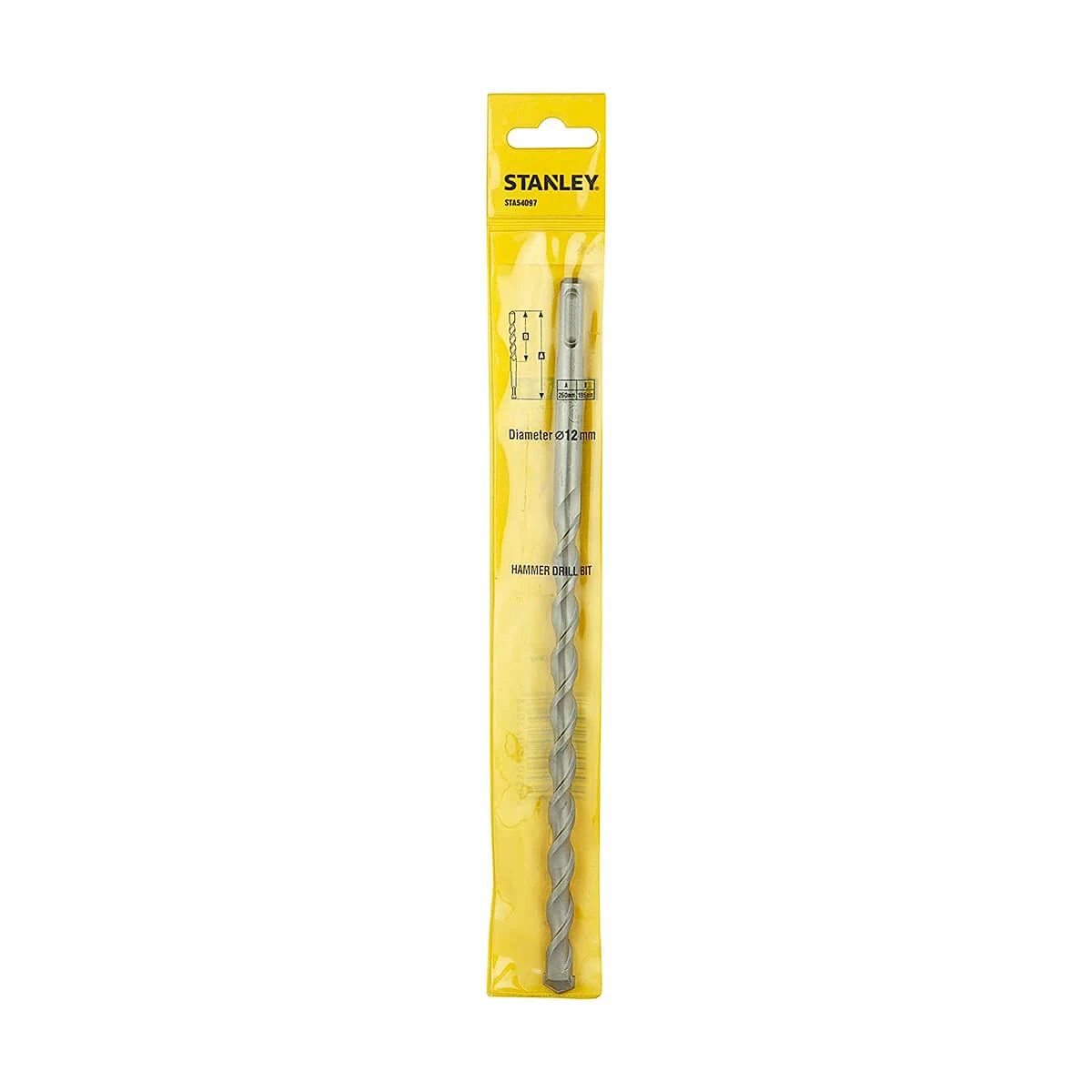 Stanley 12 x 260 mm SDS Plus Hammer Drill Bit, STA54097-IN