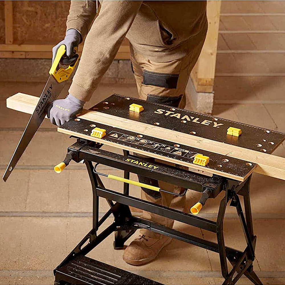 Stanley 2 In 1 Premium Folding Workbench & Vice With 250 Kg Load Capacity (Vertical Clamping), STST83800-1