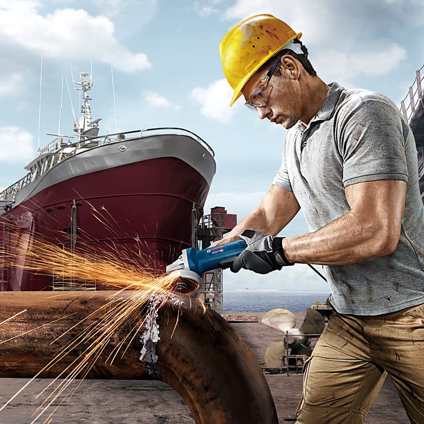 Bosch 125mm / 5 inch 900W Professional Angle Grinder With Paddle Switch, GWS 9-125 P