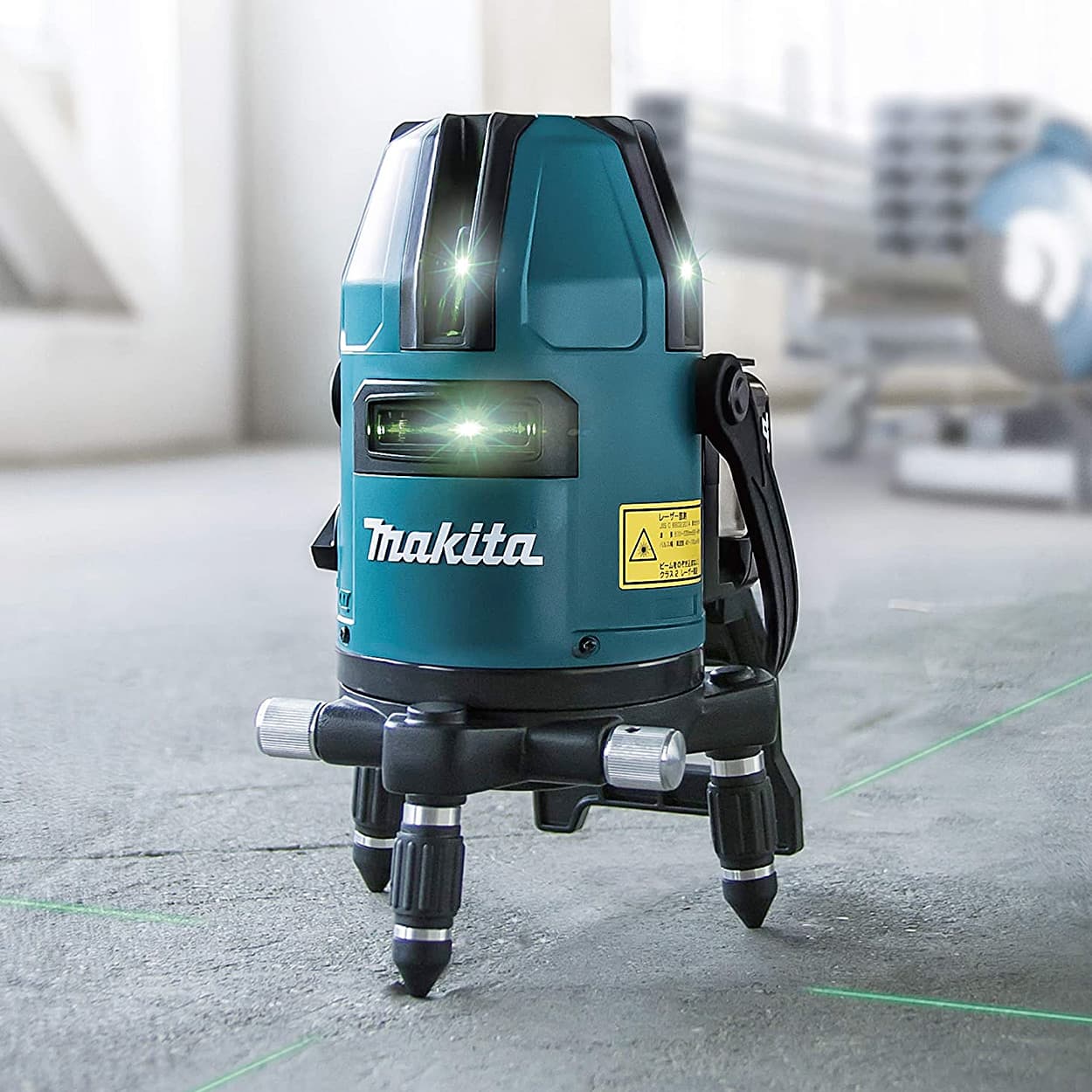 Makita 12V max CXT Li-Ion Rechargeable Green Multi Line Laser, SK10GD