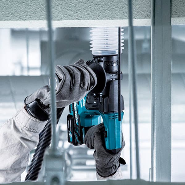 Makita 12V max CXT BL 16 mm (5/8") SDS-PLUS Cordless Rotary Hammer with Charger & 1 Pcs 2.0 Ah Batteries (76 Pcs Accessory Set), HR166DWAE1