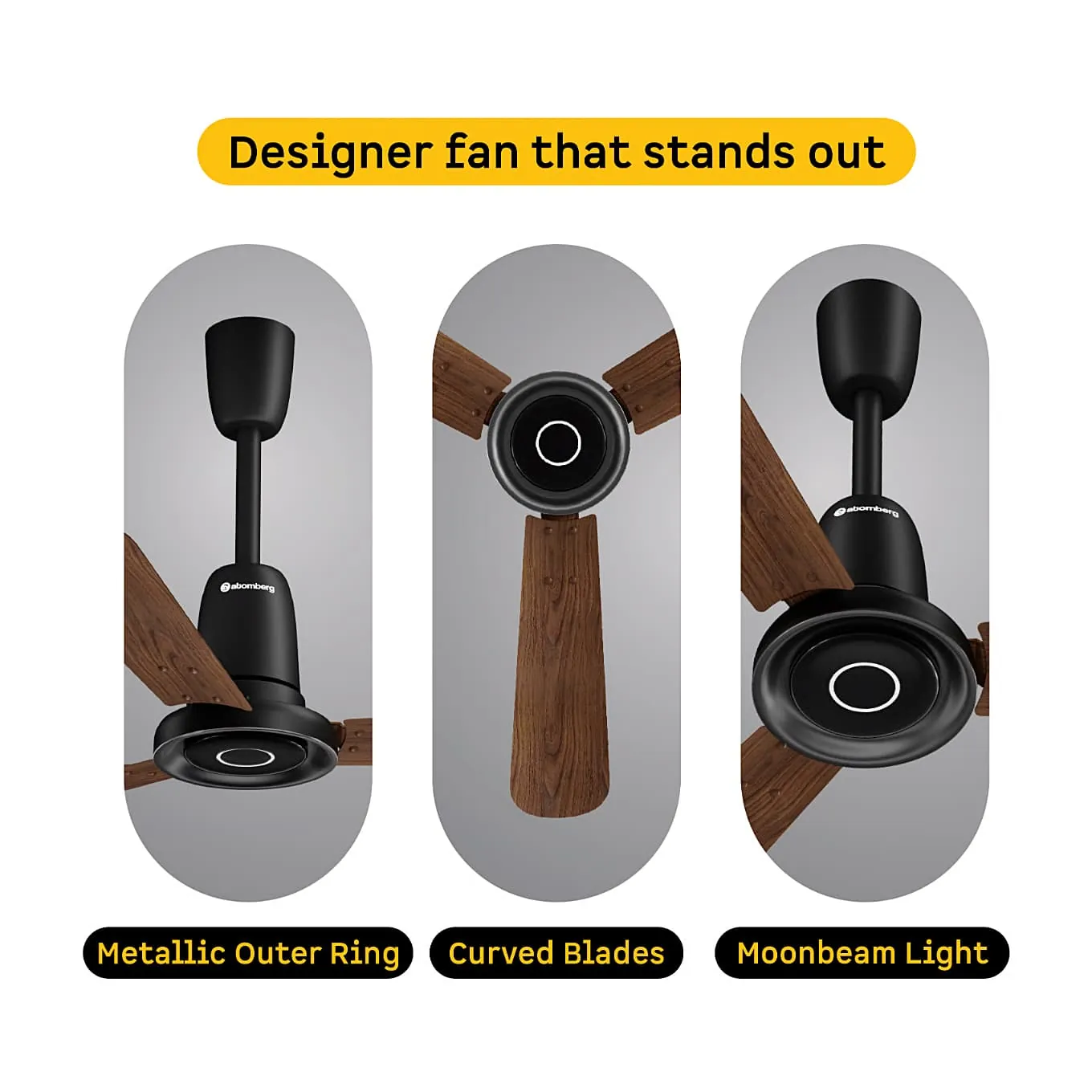 Atomberg Studio Nexus 900 mm Smart Ceiling Fan with BLDC Motor, IoT & Remote (Dark Walnut)