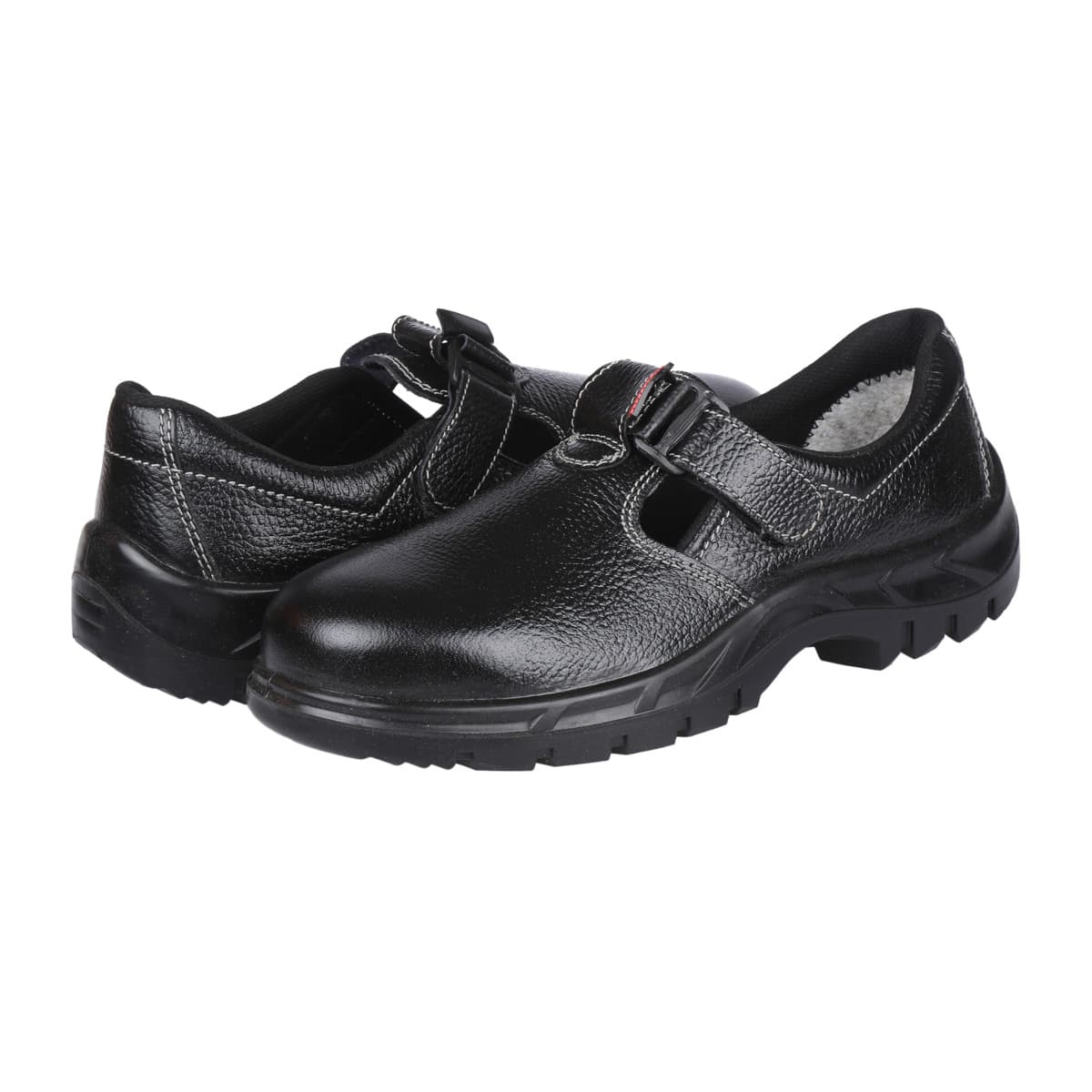 Karam Women's Grain Leather Safety Shoe - Fibre Toe (Black), FS101BL