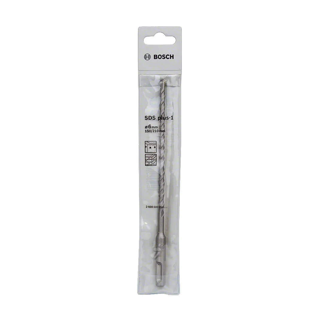 Bosch 6.00 x 210 mm SDS plus-1 Drill Bits, 2 608 680 264