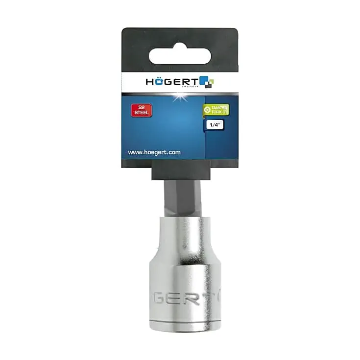 Hogert T15 mm, 1/4 Square Drive Torx Bit Socket, HT1S643