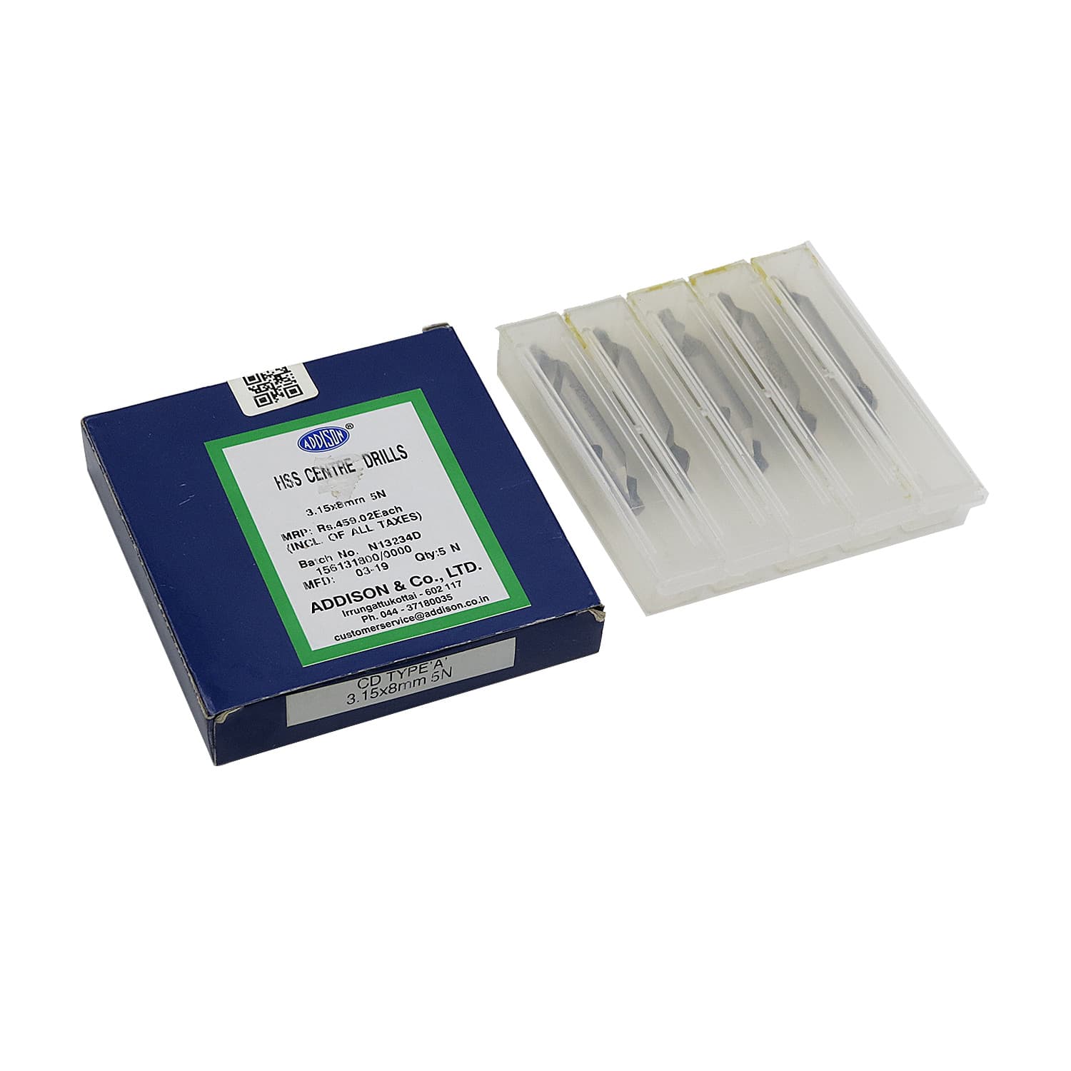 Addison 2.50 mm Pilot Dia. / 10 mm Body Dia. HSS Centre Drill - Type 'B'