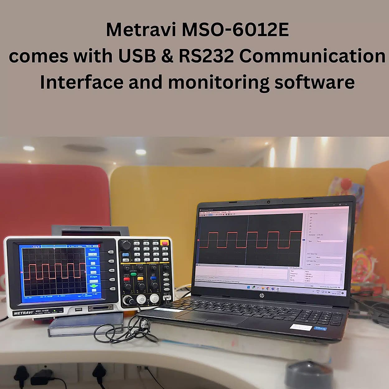 Metravi 100MHz Mixed Signal Oscilloscope With Logic Analyser, MSO-6102E