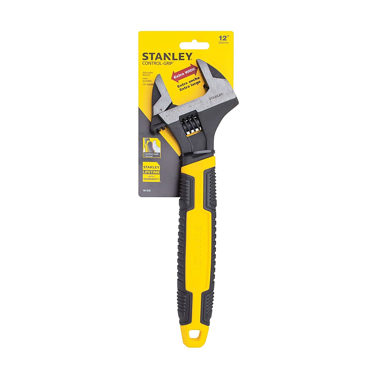 Stanley 300 mm / 12 inch Max Steel Adjustable Wrench (Phosphate Finish), 0-90-950
