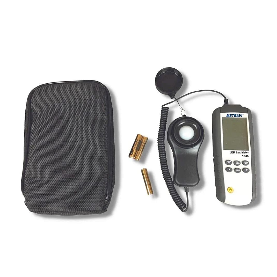 Metravi 0 - 40000 FC Auto-Ranging Digital LED Lux Meter (Measures In Lux & In Foot Candle), 1335