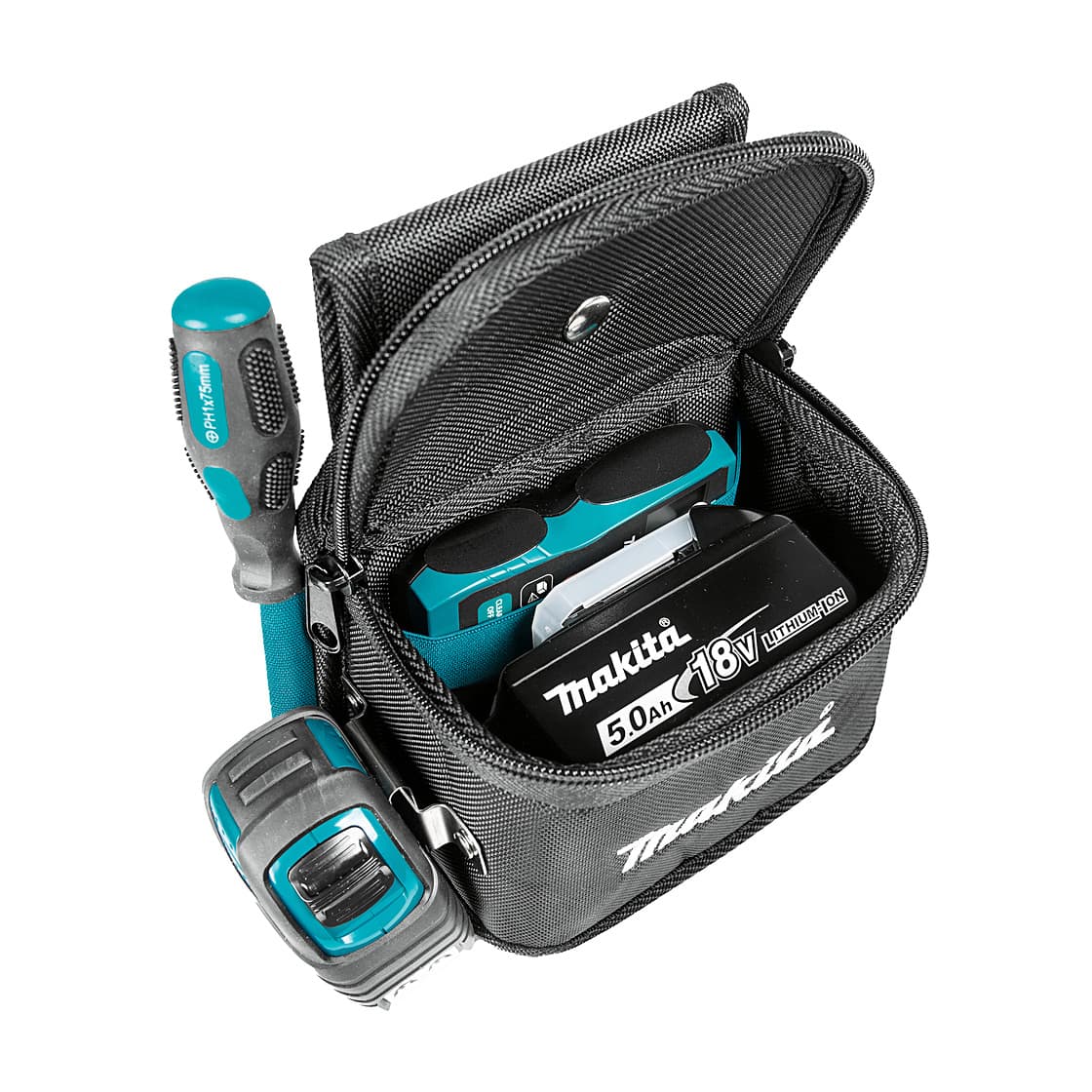 Makita 175 mm Length Zip Top Pouch (Dual Battery or Fixings), E-15263