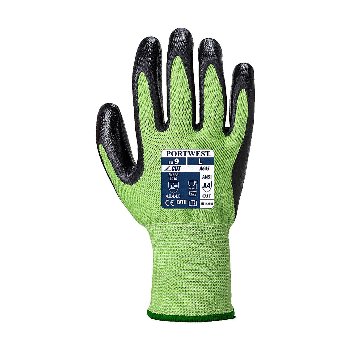 Portwest Green Cut - Nitrile Foam (Medium), A645E8RM