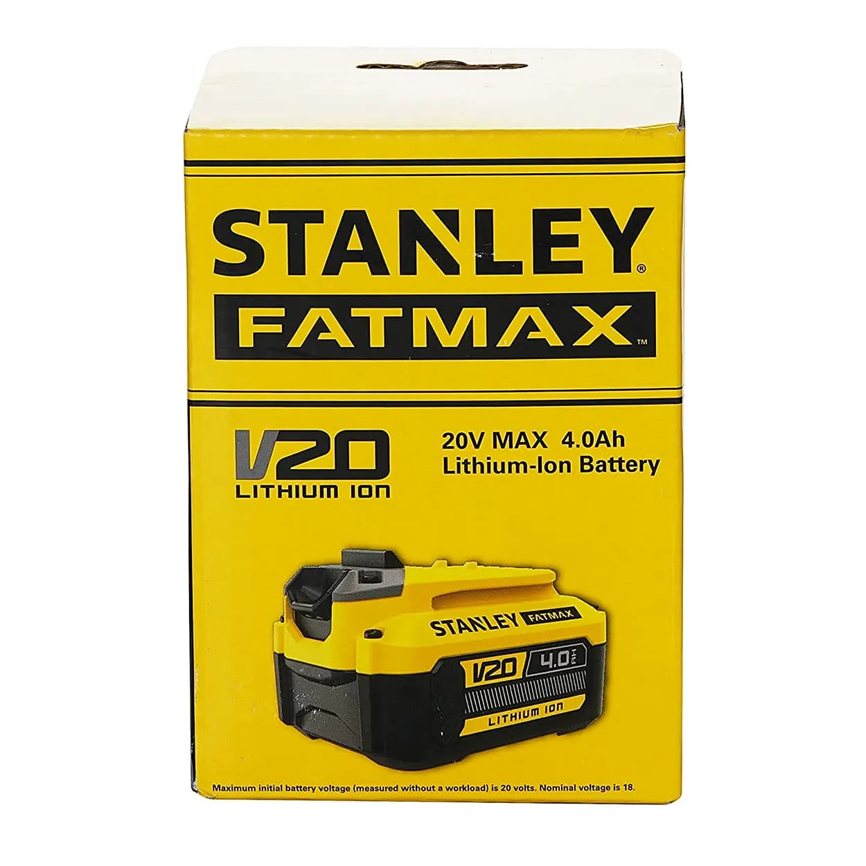 Stanley 20V / 4.0 Ah Li-ion (Fatmax) Battery, Compatible With All Stanley 20V Products, SB204