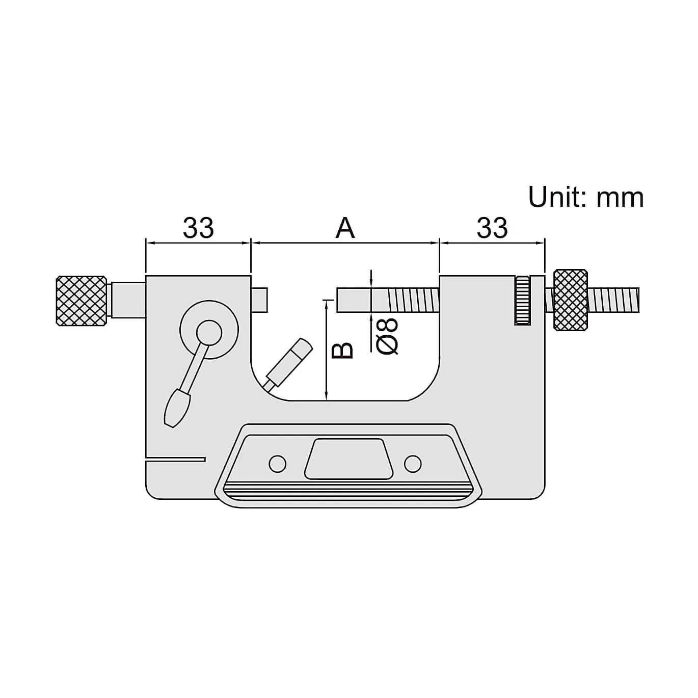 Insize 0 - 25 mm Dial Snap Gauge without Indicator, 2184-25W