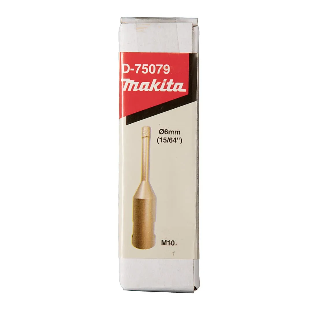 Makita 6 mm Dia x M10 mm Vacuum Brazed Diamond Core Bit, D-75079