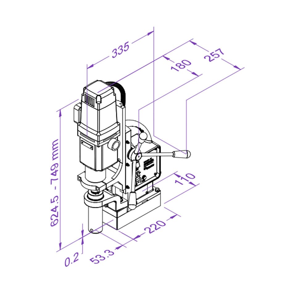 Eibenstock 85 mm Magnetic Core Drilling Machine (With Oil Cooled Gearbox), KDS 85-3