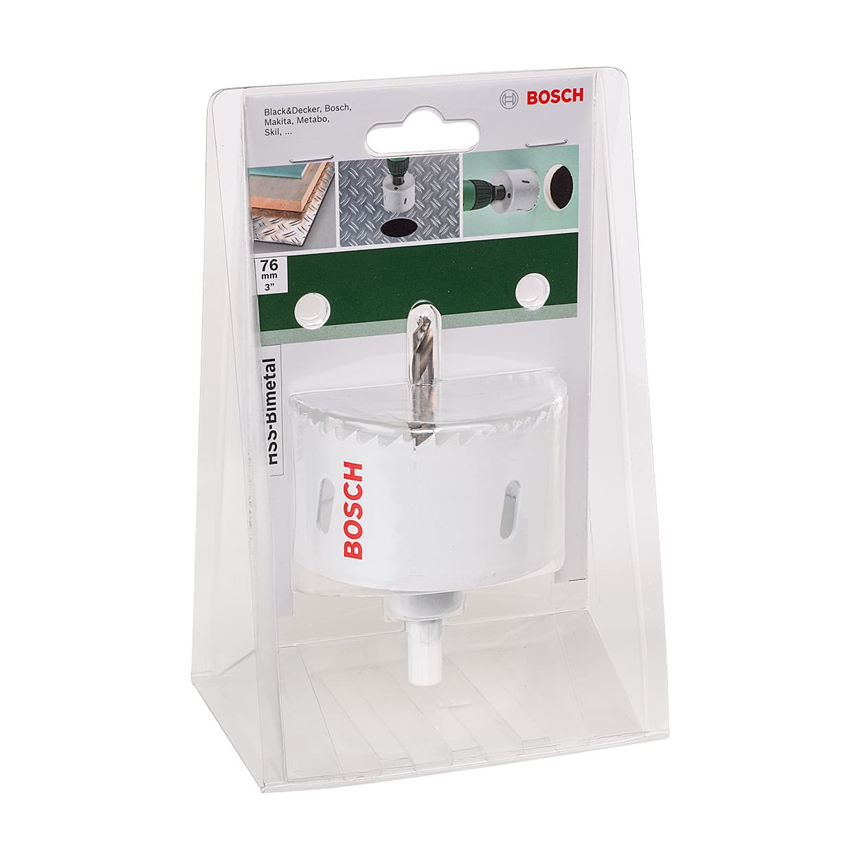 Bosch 76 mm HSS Bi-Metal Holesaw with Adaptor, 2 609 255 617