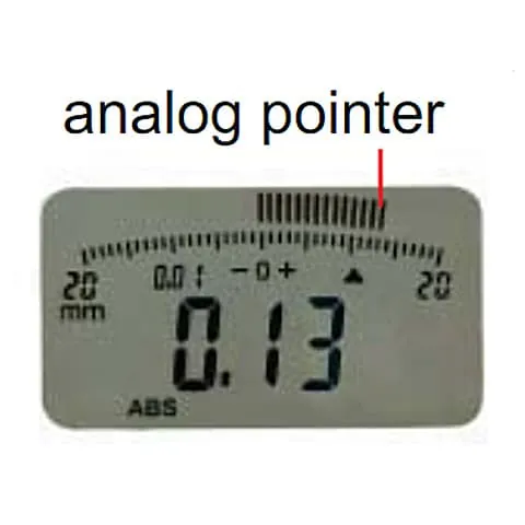 Insize 0 - 12.7 mm / 0.5 inch Flat Back Digital Indicator (Advanced Type), 2104-10F