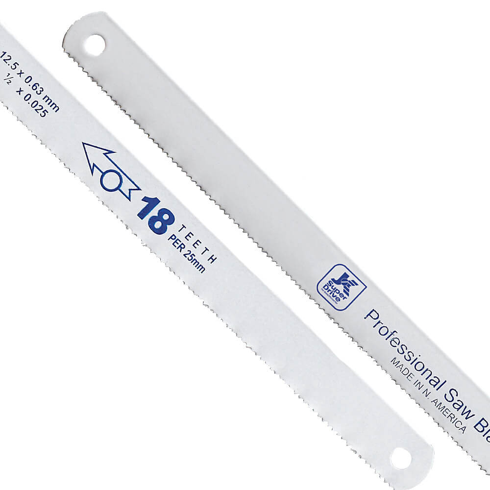 JK 300 x 12.5 x 0.63 mm, 12 x 1/2 x 0.025 Inch, 24 TPI Bi-Metal Hand Hacksaw Blade - North America (Pack of 10 Pcs), SD7800884