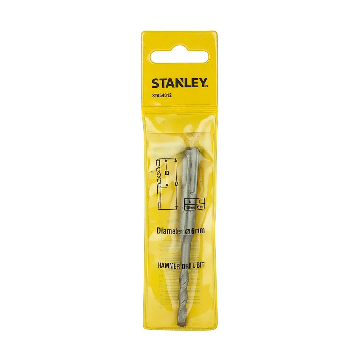 Stanley 6.00 x 110 mm SDS Plus Hammer Drill Bit, STA54012-IN