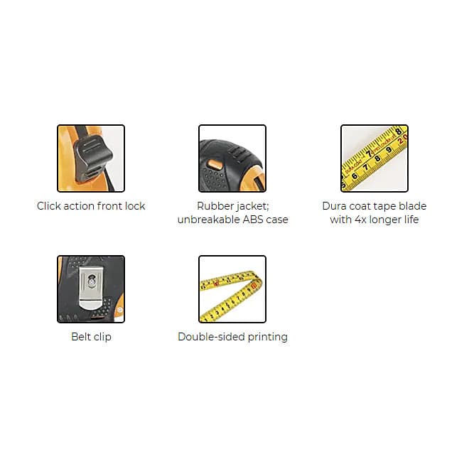 Freemans 3Mtr x 19mm TUFF - TU Steel Tape With Belt Clip, TU319