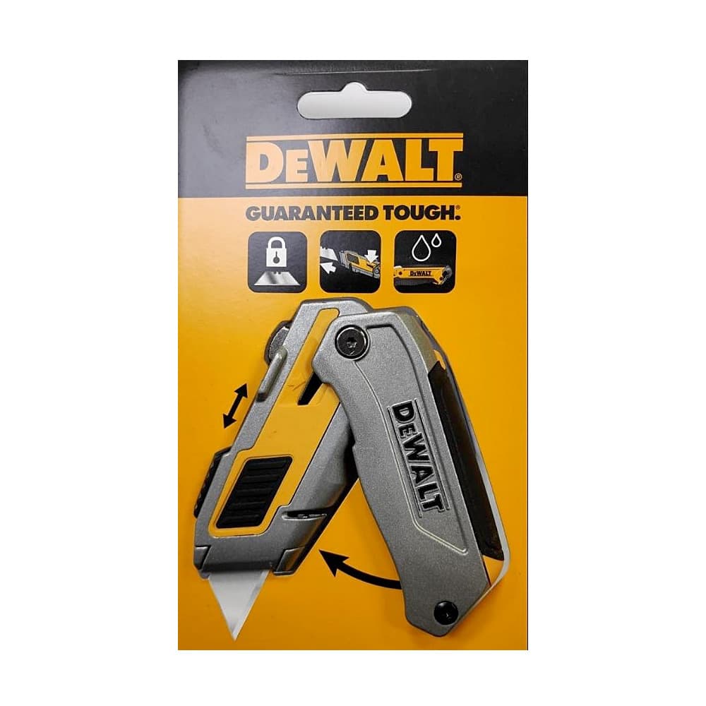 Dewalt 61 mm Deadbolt Mechanism Premium Folding Retractable Utility Knife With 3 Replaceable Blades, DWHT0-10296