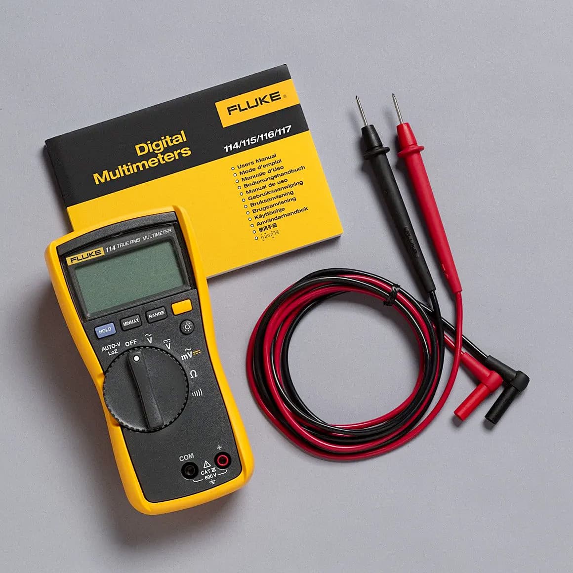 Fluke 114 6000 Counts / 600V True-RMS Electrical Digital Multimeter