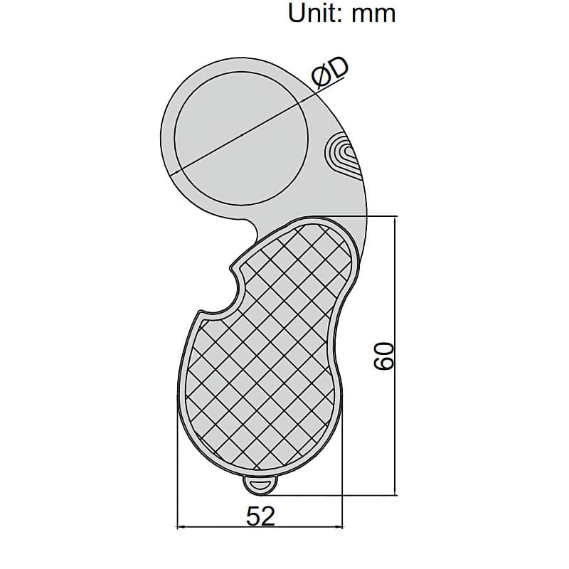 Insize Folding Magnifier, 7514-1