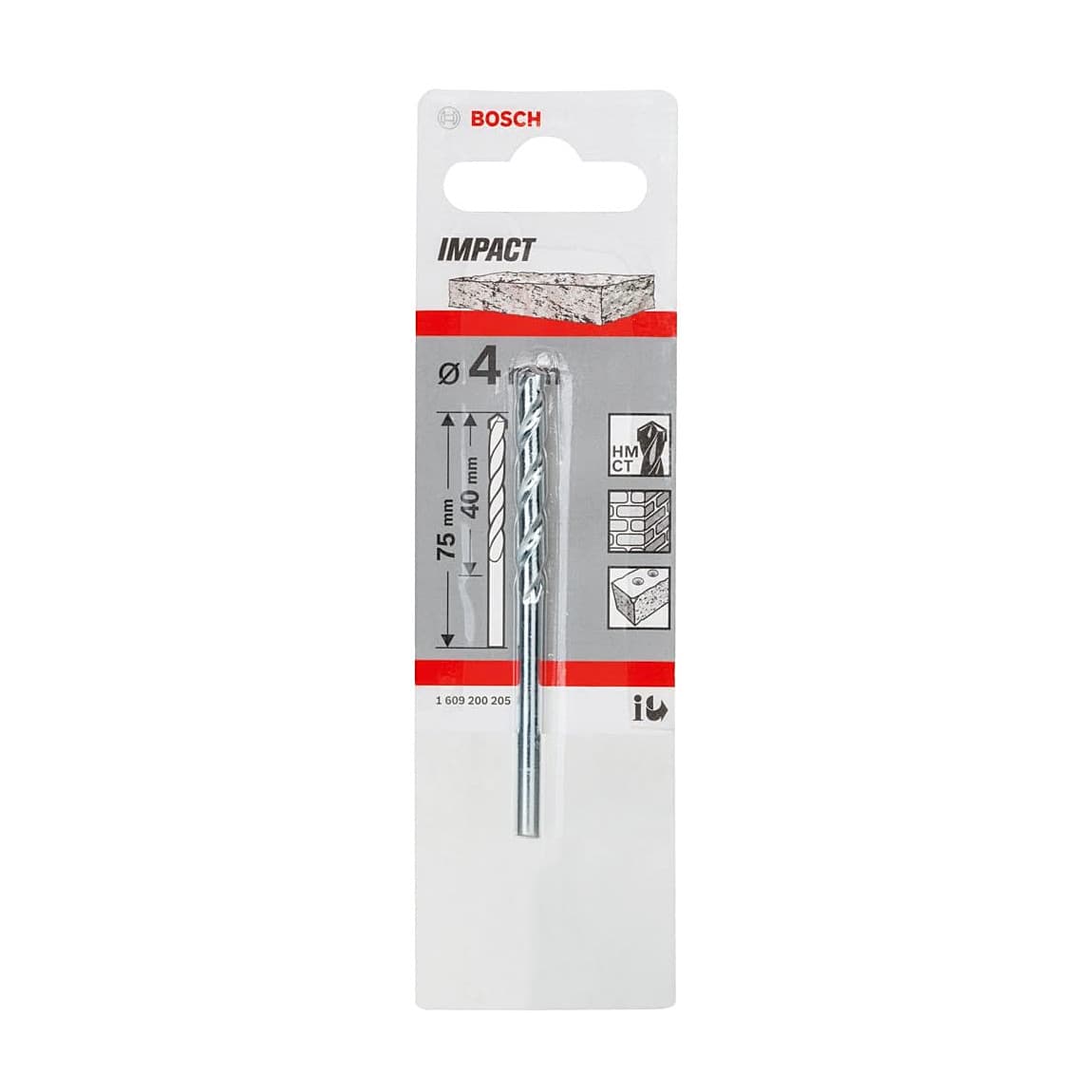 Bosch 4.00 x 40 mm CYL-1 Masonry Drill Bit, 1 609 200 205
