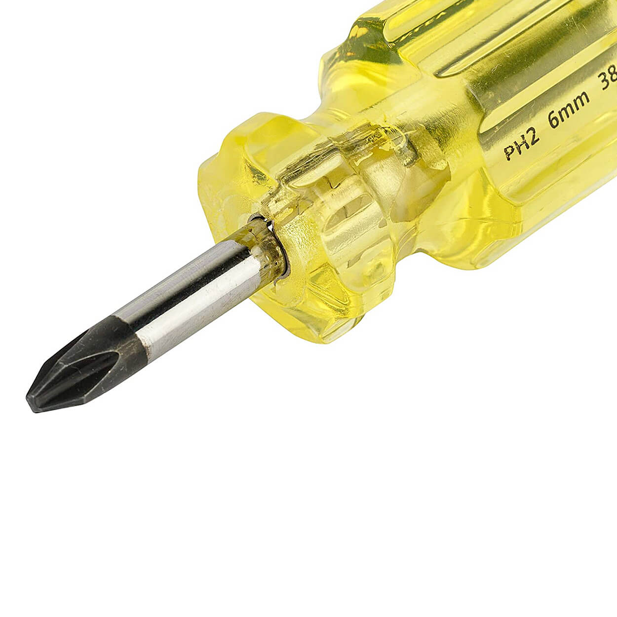 Stanley 6.0 mm (Flat) x PH2 (Phillips) x 28 mm (Blade Length) Two in one Screwdriver, 66-432