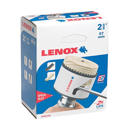 Lenox 67 mm / 2-5/8 inch Bi-Metal Speed Slot Hole Saw With T3 Technology, 3004242L