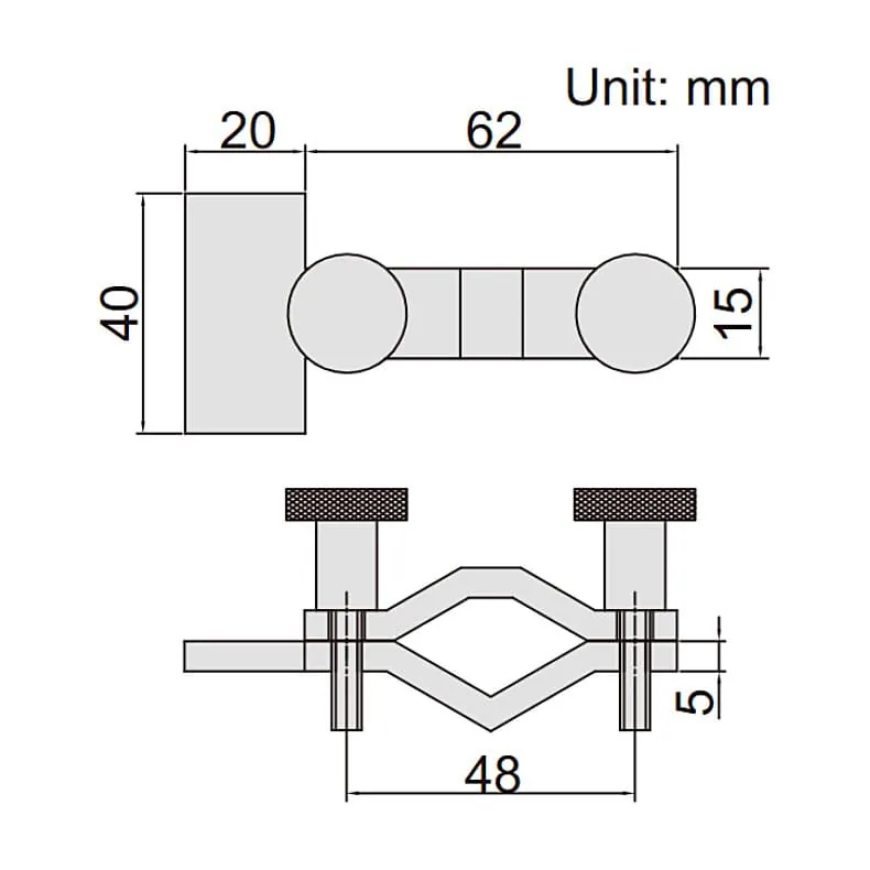 Insize Clamp for Three Points Internal Micrometers, 6301-2