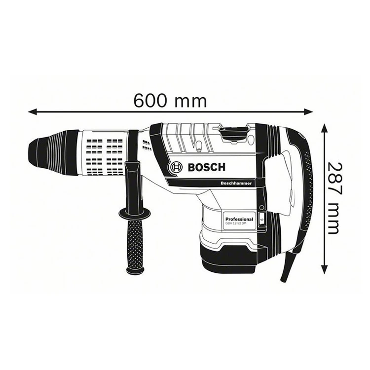 Bosch 1700W Professional Rotary Hammer With SDS Max (Turbo Power), GBH 12-52 DV